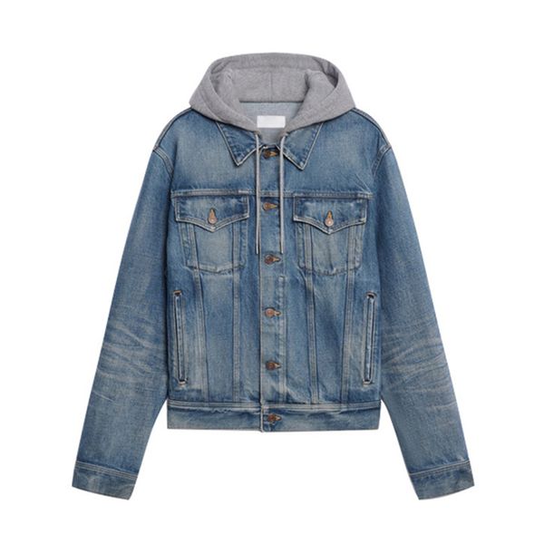21fw high-end fake two piece denim hooded jackets for men women popular casual splicing coats high street autumn winter jacket outwear tjmjy, Black;brown
21fw high-end fake two piece denim hooded jackets for men women popular casual splicing coats high street autumn winter jacket outwear tjmjy, Black;brown