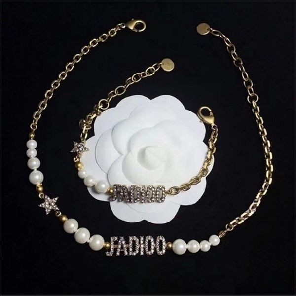 2022 fashion 20% off designer jewelry d family letter pearl bracelet net red same temperament women's diamond necklace, Silver
2022 fashion 20% off designer jewelry d family letter pearl bracelet net red same temperament women's diamond necklace, Silver