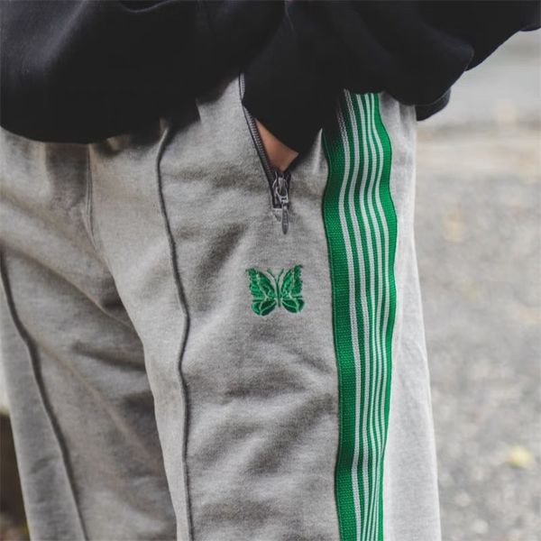 grey green pants men women 1 quality striped embroidery track pants trousers, Black
grey green pants men women 1 quality striped embroidery track pants trousers, Black
