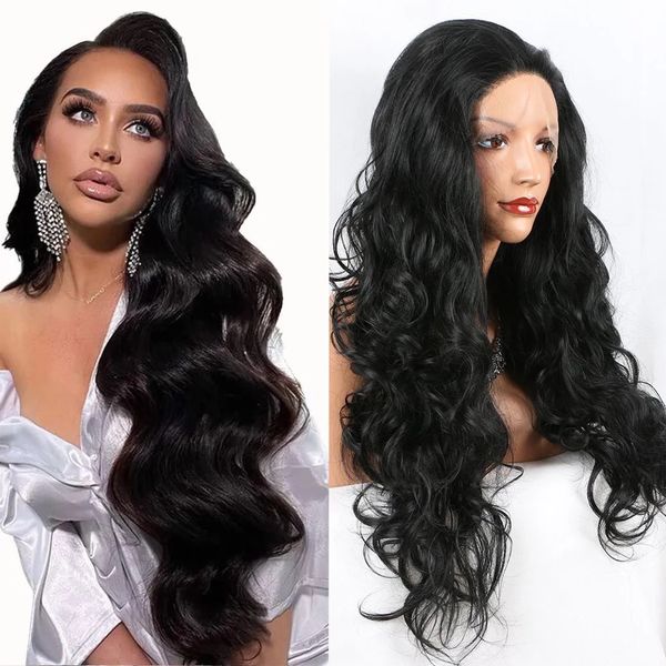 body wave glueless synthetic hair lace front wig for black women preplucked heat resistant fiber natural hairline t part headband
body wave glueless synthetic hair lace front wig for black women preplucked heat resistant fiber natural hairline t part headband