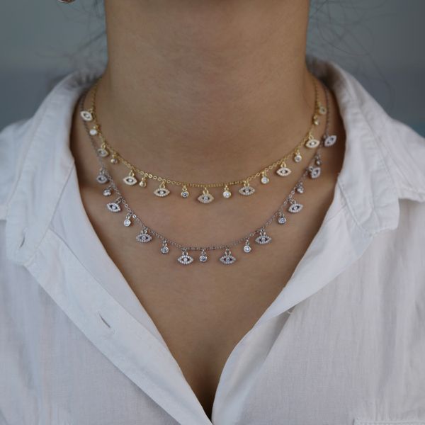 gold silver round cz small cute evil eye tassel charm choker necklace 35+10cm multi charms chokers necklaces jewelry
gold silver round cz small cute evil eye tassel charm choker necklace 35+10cm multi charms chokers necklaces jewelry