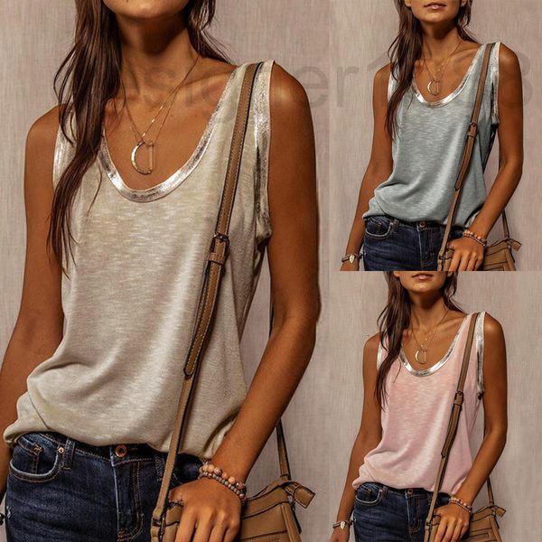women's t-shirt designer kale 2022 summer new round neck contrast loose tank sleeveless t-shirt mwjp, White
women's t-shirt designer kale 2022 summer new round neck contrast loose tank sleeveless t-shirt mwjp, White