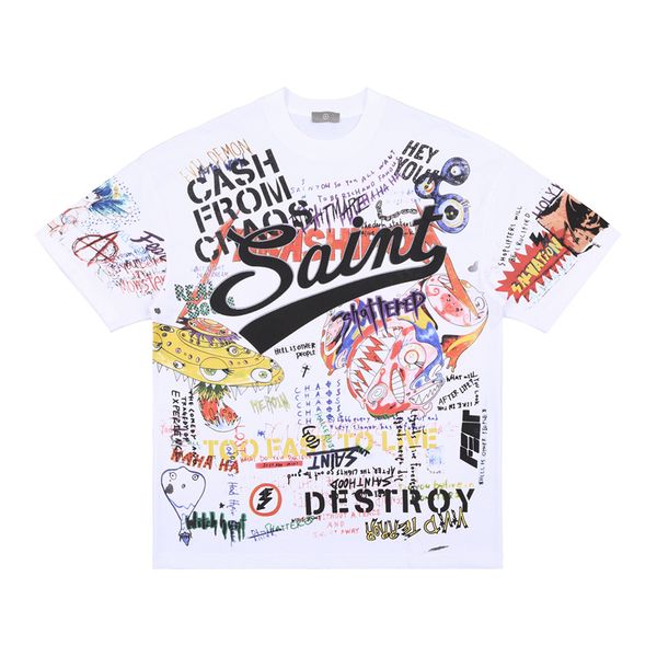 summer 2022 fashion short sleeve t-shirt graffiti do old cartoon loose round collar, Black;brown
summer 2022 fashion short sleeve t-shirt graffiti do old cartoon loose round collar, Black;brown