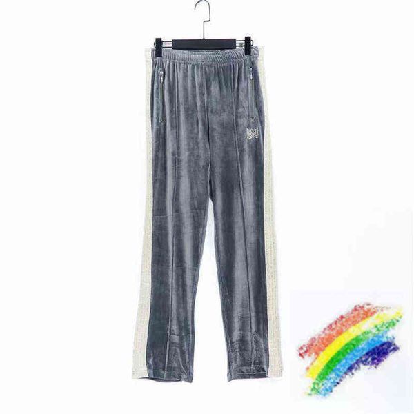 green awge needle pants men women butterfly embroidery ribbon needle jogging pants t220721, Black
green awge needle pants men women butterfly embroidery ribbon needle jogging pants t220721, Black
