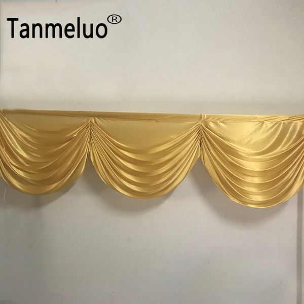 tanmeluo 2m 3 swags gold wedding backdop drapery swags small valance table skirt swag for event party stairsway decoration
tanmeluo 2m 3 swags gold wedding backdop drapery swags small valance table skirt swag for event party stairsway decoration