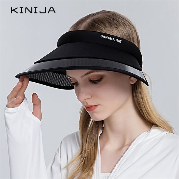 black technology ice silk empty hat summer sun hats for women beach visor adjustable tail cap uv protection caps gorras 220607, Blue;gray
black technology ice silk empty hat summer sun hats for women beach visor adjustable tail cap uv protection caps gorras 220607, Blue;gray