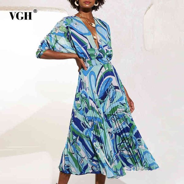 print bohemian dress for women v neck short sleeve high waist pleated hit color dresses female fashion clothing spring 210507, Black;gray
print bohemian dress for women v neck short sleeve high waist pleated hit color dresses female fashion clothing spring 210507, Black;gray