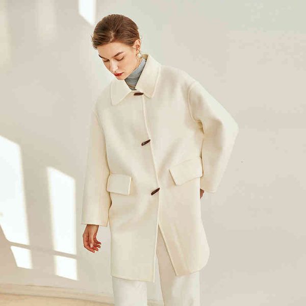 women's suits blazers the korean customer order hand sewn cashmere wool double-sided tweed coat women's coat, White;black
women's suits blazers the korean customer order hand sewn cashmere wool double-sided tweed coat women's coat, White;black
