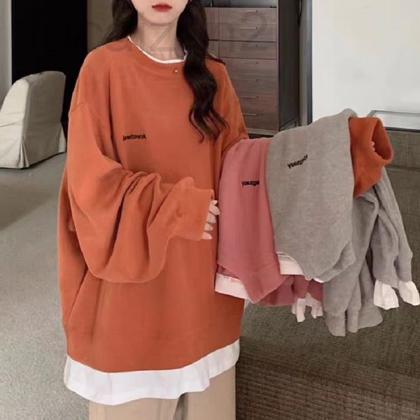 women's hoodies & sweatshirts designer 6535 cotton 2021 autumn thin round neck fake two long sleeved t-shirt women's korean loose, Black
women's hoodies & sweatshirts designer 6535 cotton 2021 autumn thin round neck fake two long sleeved t-shirt women's korean loose, Black