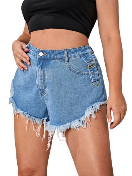 plus raw hem slant pocket denim shorts x4oa#, White;black
plus raw hem slant pocket denim shorts x4oa#, White;black