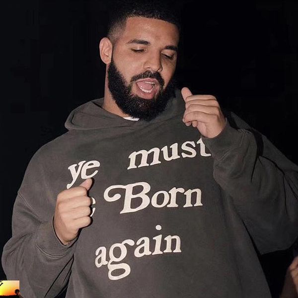 west you must be born again hoodies sweatshirt dark grey men women pullover fleece hoody w220812, Black
west you must be born again hoodies sweatshirt dark grey men women pullover fleece hoody w220812, Black