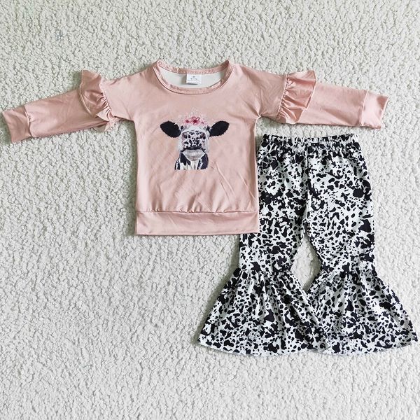 new design toddler girl clothes set cow print cute baby girls pink long sleeve bell bottom pants boutique kid outfits fall wholesale childre, White
new design toddler girl clothes set cow print cute baby girls pink long sleeve bell bottom pants boutique kid outfits fall wholesale childre, White