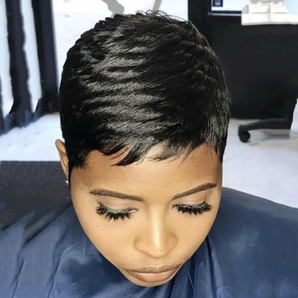short human hair wigs pixie cut straight remy brazilian hair for black women full machine made wig
short human hair wigs pixie cut straight remy brazilian hair for black women full machine made wig