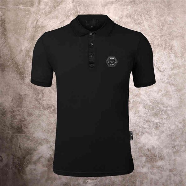 2022ss high version polo shirt short-sleeved t-shirt cotton men's simple and generous solid color plein trend pp milan summer ins, White;black
2022ss high version polo shirt short-sleeved t-shirt cotton men's simple and generous solid color plein trend pp milan summer ins, White;black