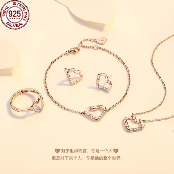 new design corner meets love earrings necklace female s925 sterling silver clavicle chain light and extravagant fine
new design corner meets love earrings necklace female s925 sterling silver clavicle chain light and extravagant fine