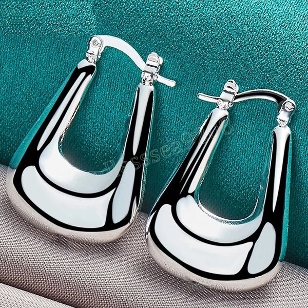 925 sterling silver smooth u hoop earring for charm women party gift fashion wedding engagement jewelry, Golden;silver
925 sterling silver smooth u hoop earring for charm women party gift fashion wedding engagement jewelry, Golden;silver