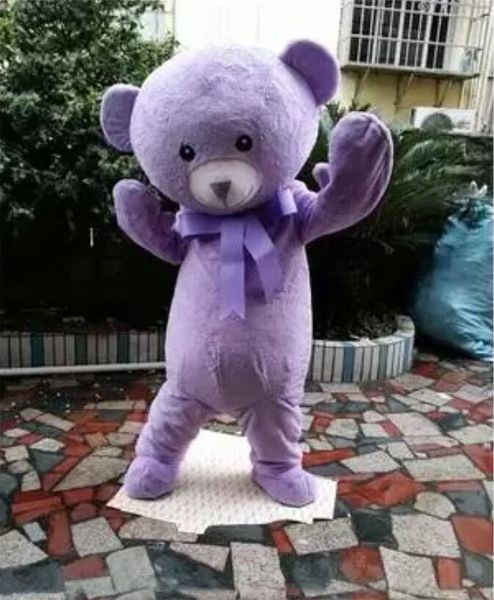 akes teddy bear mascot animal costume purple lavender mascot bear, Red;yellow 
akes teddy bear mascot animal costume purple lavender mascot bear, Red;yellow