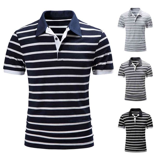 men's polos 2022 men's striped short sleeved polo youth casual p9wn, White;black
men's polos 2022 men's striped short sleeved polo youth casual p9wn, White;black