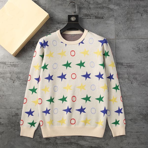 mens designer sweaters pullover uomo con cappuccio manica lunga maglione maglione ricamo maglieria, White;black