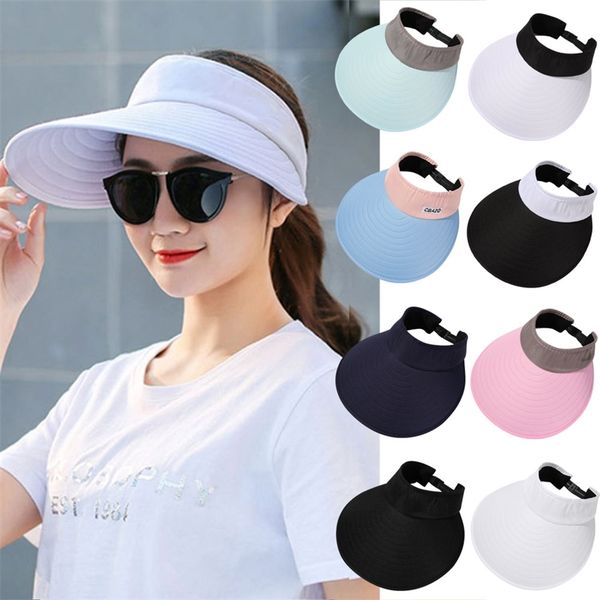 summer empty suncap wide brim beach cap portable foldable roll up sun hat fashion casual tennis sports visor 220707, Blue;gray
summer empty suncap wide brim beach cap portable foldable roll up sun hat fashion casual tennis sports visor 220707, Blue;gray