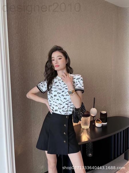 women's t-shirt designer chaopai 22 early spring new full width design custom woven cuff thread round neck t-shirt simple and atmospher, White
women's t-shirt designer chaopai 22 early spring new full width design custom woven cuff thread round neck t-shirt simple and atmospher, White