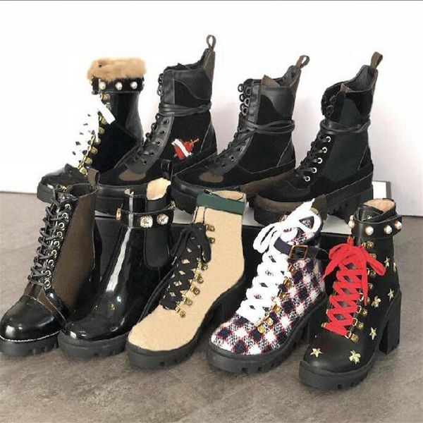 new women boot designer platform desert boots fashion luxury ankle boot martin shoes print check tweed embroidered with belt work 254n, Black
new women boot designer platform desert boots fashion luxury ankle boot martin shoes print check tweed embroidered with belt work 254n, Black