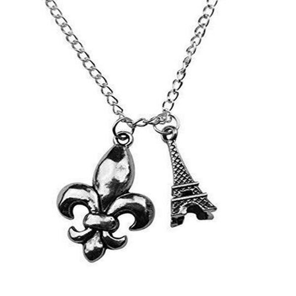 vintage silver france eiffel tower necklace pendant jewelry simple fleur de lis flower choker fit women punk hip hop accessories gift
vintage silver france eiffel tower necklace pendant jewelry simple fleur de lis flower choker fit women punk hip hop accessories gift