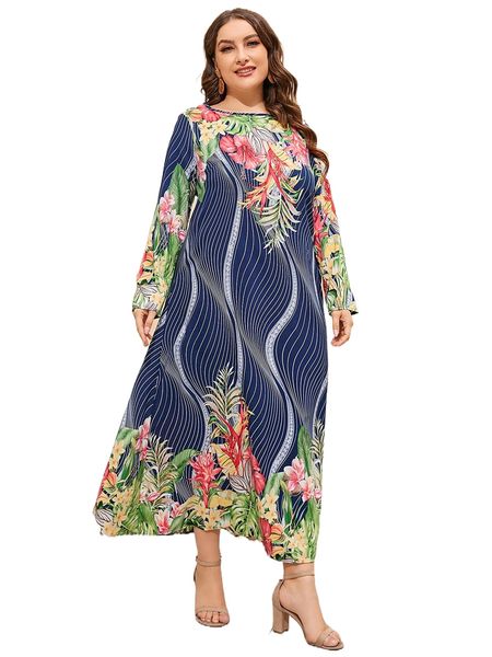 plus floral print tunic dress w6fd#, Black
plus floral print tunic dress w6fd#, Black