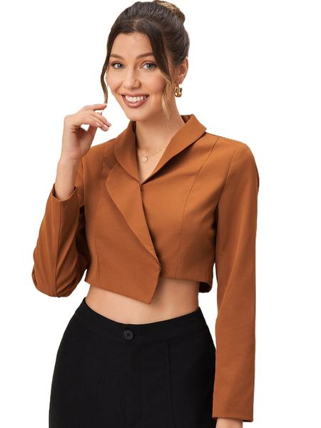 x nunette solid shawl collar crop blazer g9rx#, White
x nunette solid shawl collar crop blazer g9rx#, White