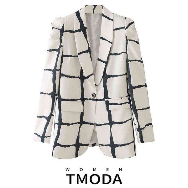suit tmoda2085 2022 autumn women plaid long sleeves white office ladies bl, White;black
suit tmoda2085 2022 autumn women plaid long sleeves white office ladies bl, White;black