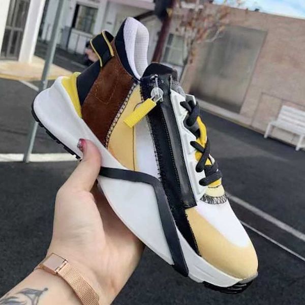 mens designer shoes flow sneakers zipper nylon sude leather trainers women low-cut runner shoes 5 colors with box 259, Black
mens designer shoes flow sneakers zipper nylon sude leather trainers women low-cut runner shoes 5 colors with box 259, Black