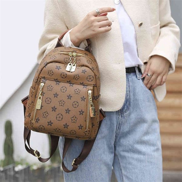 68% off bag printed women's shoulder fashion large capacity soft leather school travel