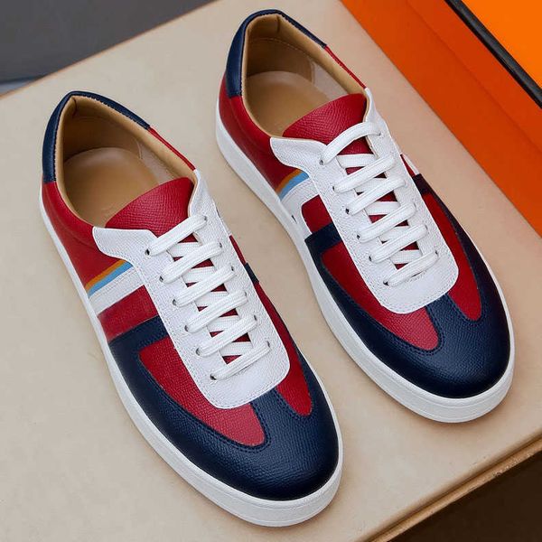 men's stitching designer casual shoes luxury leather black sneakers low platform running shoes 40-45
men's stitching designer casual shoes luxury leather black sneakers low platform running shoes 40-45
