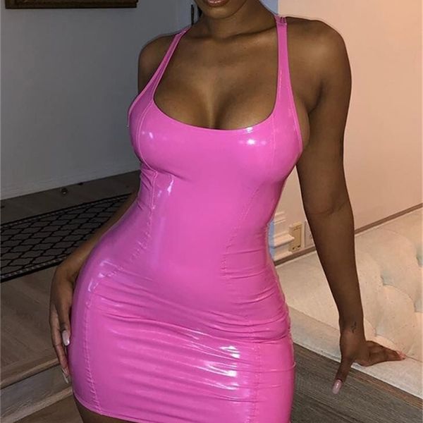 lvinmw pink pu leather bodycon dress summer women sleeveless low cut back zipper elastic mini party club es 220408, Black;gray
lvinmw pink pu leather bodycon dress summer women sleeveless low cut back zipper elastic mini party club es 220408, Black;gray