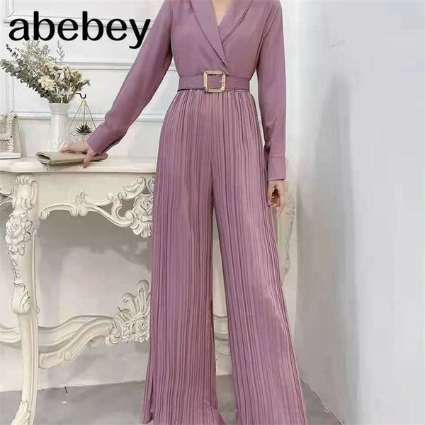 summer fashion turn-down collar long sleeve jumpsuit high waist lace up waist solid casual wide leg pleated jumpsuit 210715, Black;white
summer fashion turn-down collar long sleeve jumpsuit high waist lace up waist solid casual wide leg pleated jumpsuit 210715, Black;white