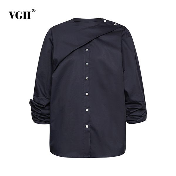 casual solid blouse for women o neck long sleeve ruched minimalist white shirt female clothing autumn fashionable 210507
casual solid blouse for women o neck long sleeve ruched minimalist white shirt female clothing autumn fashionable 210507