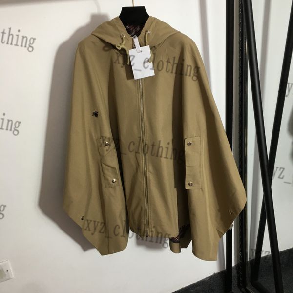 2022 designer womens cape jackets coat luxury cd embroidery side slit hooded trench coat high-end autumn long jacket, Black;brown
2022 designer womens cape jackets coat luxury cd embroidery side slit hooded trench coat high-end autumn long jacket, Black;brown
