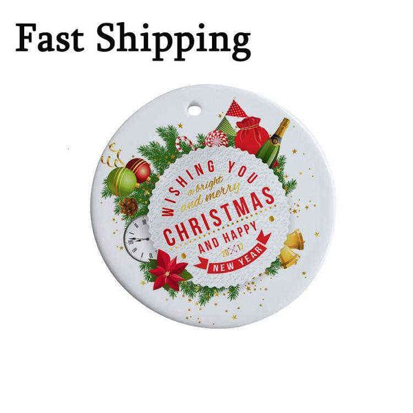 3 inch' round ceramics ornament party coatings sublimation christmas decoration xmas tree hanging pendent diy pattern charm
3 inch' round ceramics ornament party coatings sublimation christmas decoration xmas tree hanging pendent diy pattern charm