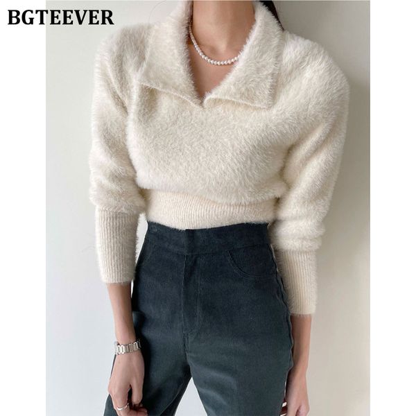 thicken warm turn-down collar women sweaters 2022 spring full sleeve female knitted pullovers jumpers, White;black
thicken warm turn-down collar women sweaters 2022 spring full sleeve female knitted pullovers jumpers, White;black