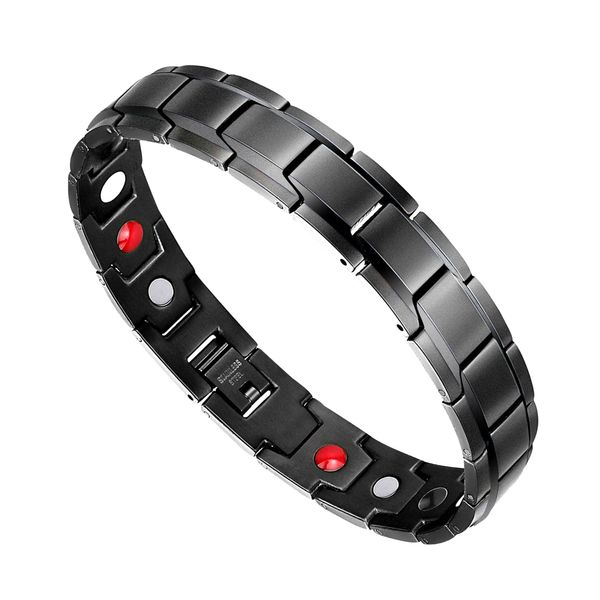 chains mens bracelet 4 element therapy magnets titanium steel magnetic bracel amkco, Silver
chains mens bracelet 4 element therapy magnets titanium steel magnetic bracel amkco, Silver