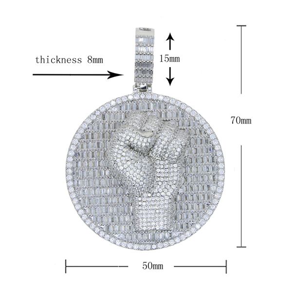 iced out big round fist pendant with full cz stone paved hip hop cuban chain necklace for women men punk styles hand jewelry wholesale, Silver
iced out big round fist pendant with full cz stone paved hip hop cuban chain necklace for women men punk styles hand jewelry wholesale, Silver