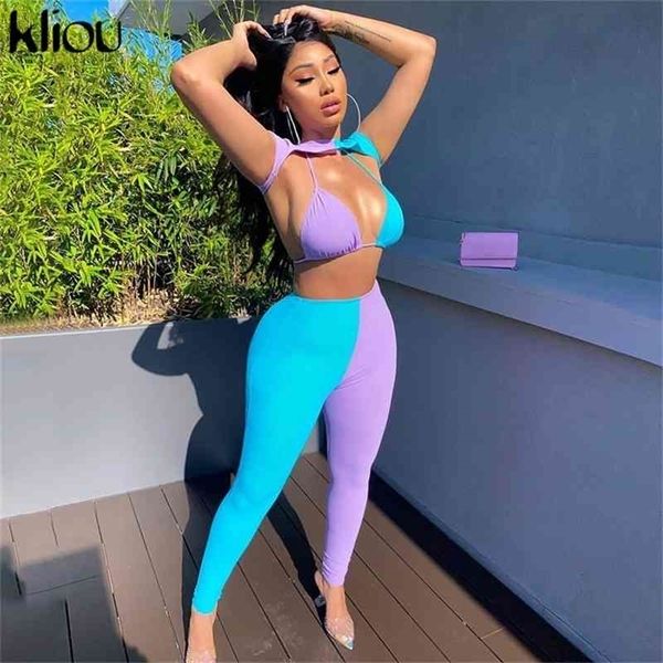 kliou patchwork tracksuit women fashion sleeveless crop bra leggings elastic hight skinny fitness slim holiday clothing 210331, Gray
kliou patchwork tracksuit women fashion sleeveless crop bra leggings elastic hight skinny fitness slim holiday clothing 210331, Gray