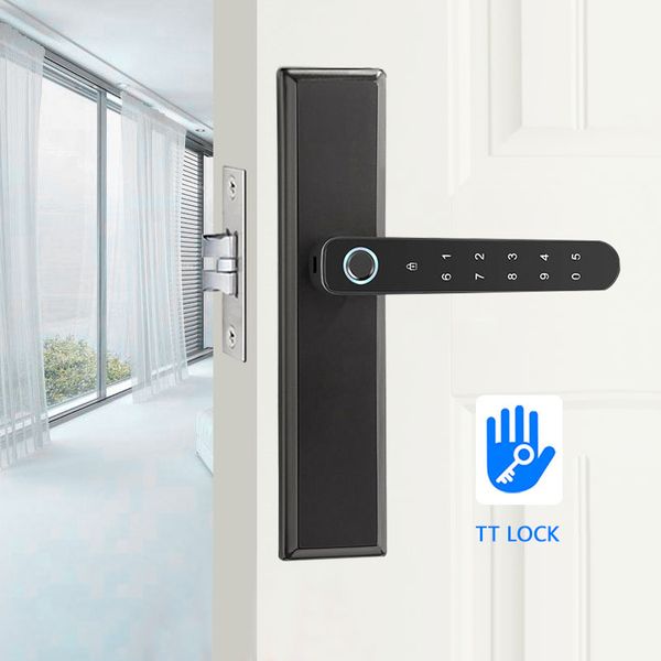 office wooden door tongtong lock room bedroom fingerprint lock indoor smart password bluetooth