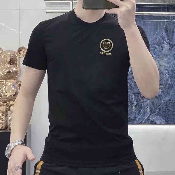 men's polos summer tide brand white t-shirt men's high-end printed bottom shirt thin round neck short sleeve tiger head embroidere, White;black
men's polos summer tide brand white t-shirt men's high-end printed bottom shirt thin round neck short sleeve tiger head embroidere, White;black