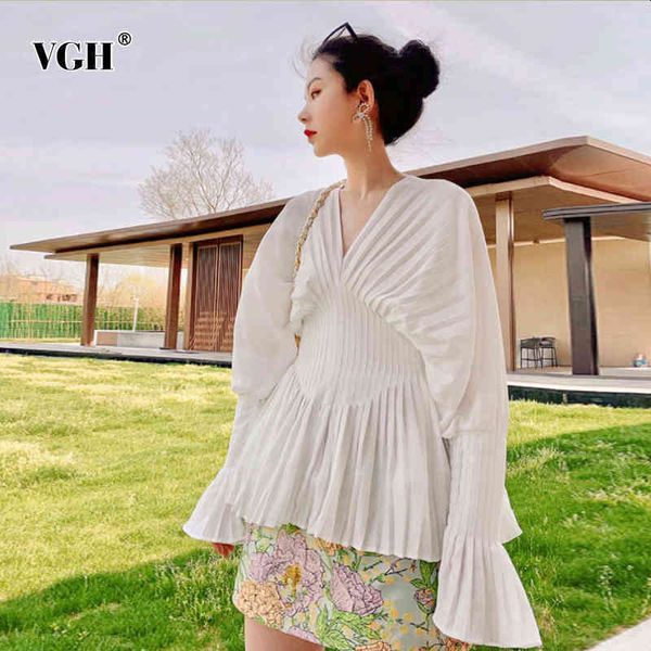 printed pleated shirt for women v neck flare sleeve tunic hit color casual blouse female spring clothing fashion 210507, White
printed pleated shirt for women v neck flare sleeve tunic hit color casual blouse female spring clothing fashion 210507, White