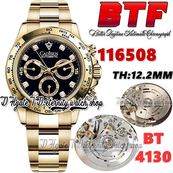 btf better factory bt116508 mens watch cal.4130 sa4130 chronograph automatic th 12.2mm black dial diamonds stick 904l oystersteel gold brace, Slivery;brown
btf better factory bt116508 mens watch cal.4130 sa4130 chronograph automatic th 12.2mm black dial diamonds stick 904l oystersteel gold brace, Slivery;brown