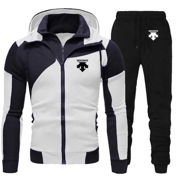 casual mens sports suit fashion hooded splicing zipper jacket descent pants set mens hooded sweater set 220817, Gray
casual mens sports suit fashion hooded splicing zipper jacket descent pants set mens hooded sweater set 220817, Gray