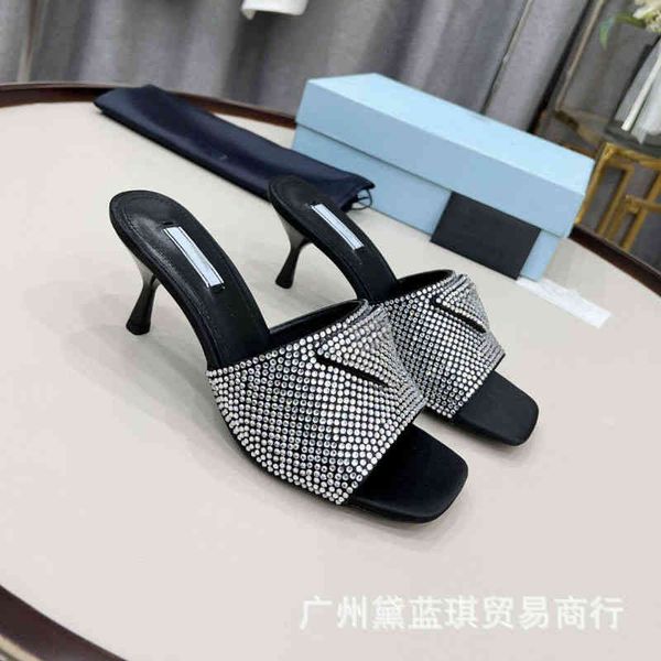 sandals spring and summer silk drill full square head open toe one-line simple high-heeled slippers women's shoes, Black
sandals spring and summer silk drill full square head open toe one-line simple high-heeled slippers women's shoes, Black