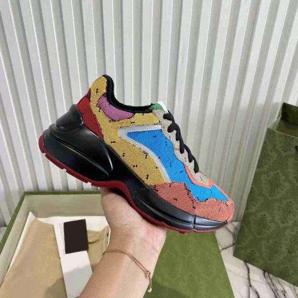 designer shoes rhyton sneakers men women trainers luxury ladies shoe platform sneaker with box size 35-44, Black
designer shoes rhyton sneakers men women trainers luxury ladies shoe platform sneaker with box size 35-44, Black