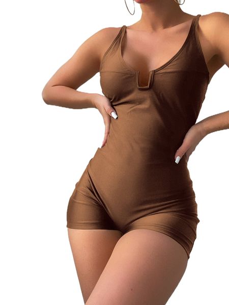 plain u wired one piece swimsuit n5bd#, White;black 
plain u wired one piece swimsuit n5bd#, White;black